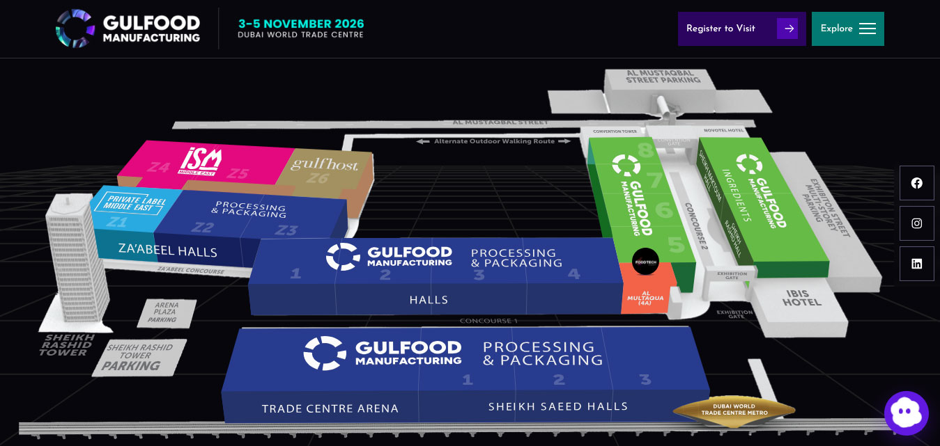 Gulfood Manufacturing 2026 — карта